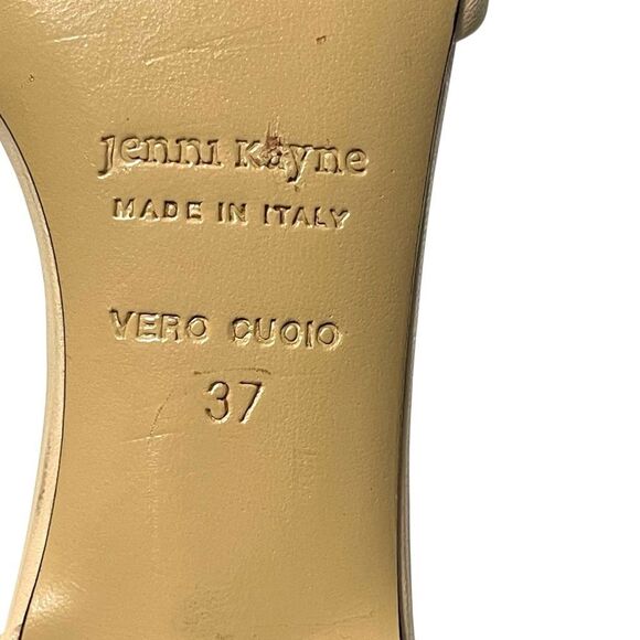 JENNI KAYNE Leather Cream D'Orsay Heels 37 - Picture 8 of 10
